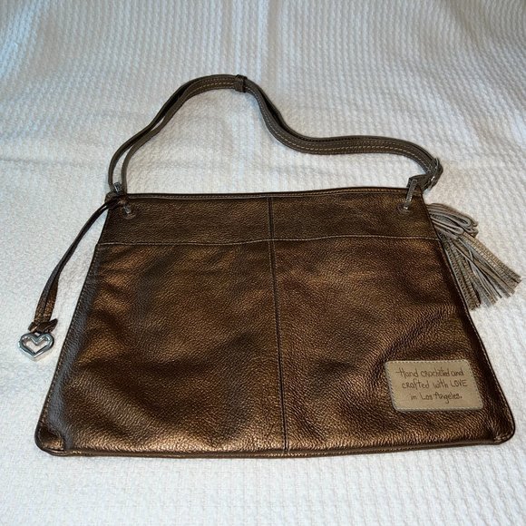 BRIGHTON PEWTER HAND CROCHETED SHOULDER BAG - Picture 9 of 16